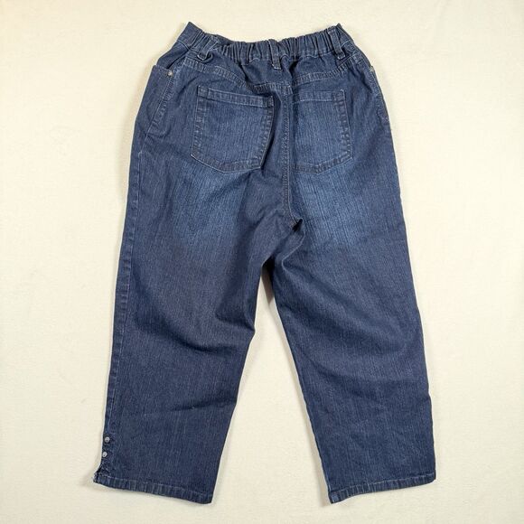 Gloria Vanderbilt Amanda Capri Jeans Womens 12 Blue Denim Stretch High Rise Elas - Picture 2 of 14